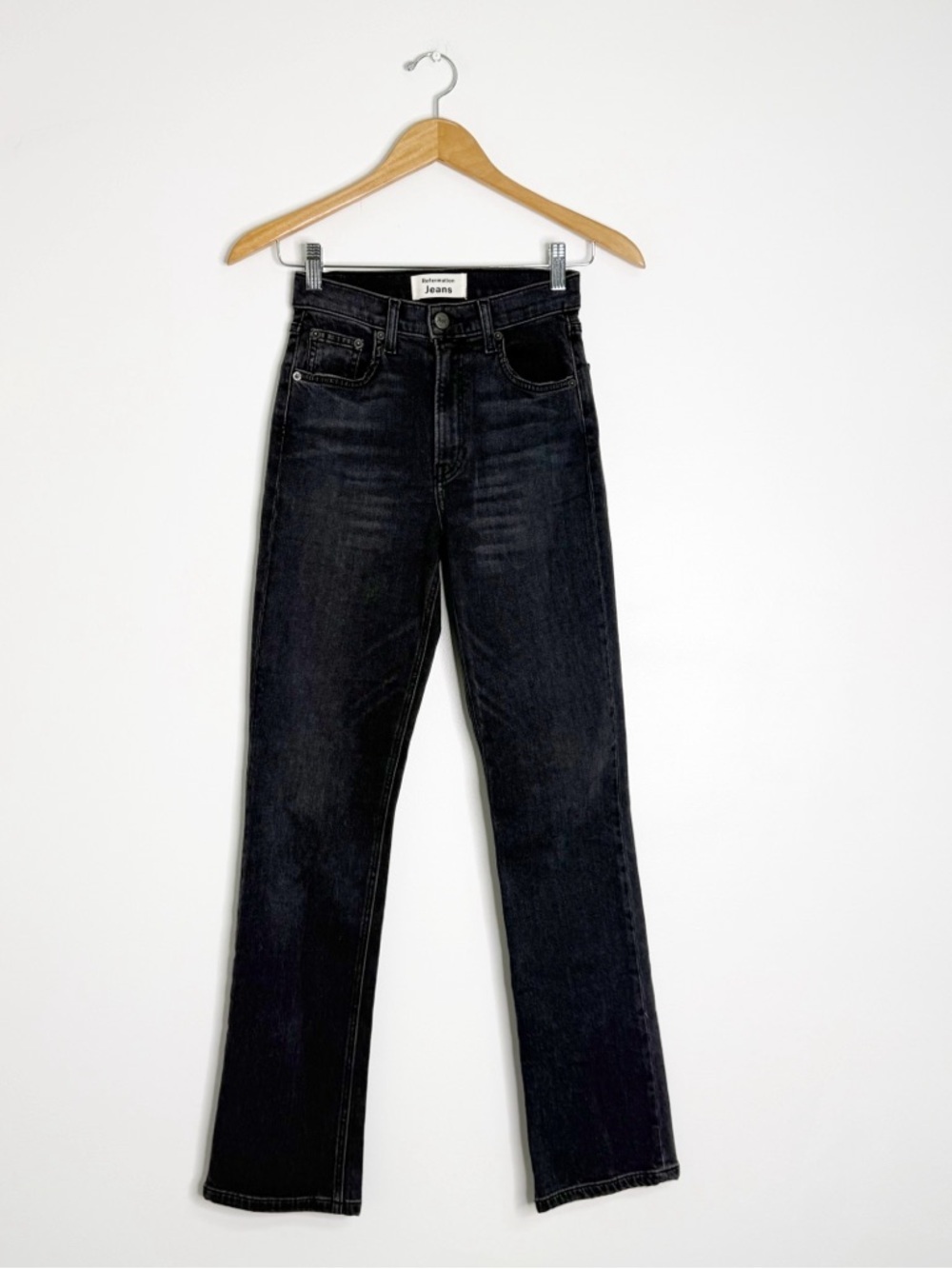 Reformation Roxy Jeans Size 24 High Rise Straight Leg Avalon Wash